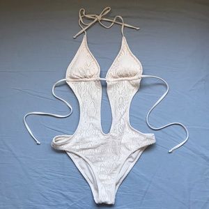 F21 Crochet One Piece Bikini